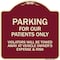 Signmission Parking for Our Patients Only Violators Will Be Towed Away at Vehicle Owners Expense, BU-1818-23442 A-DES-BU-1818-23442 - alternate 1